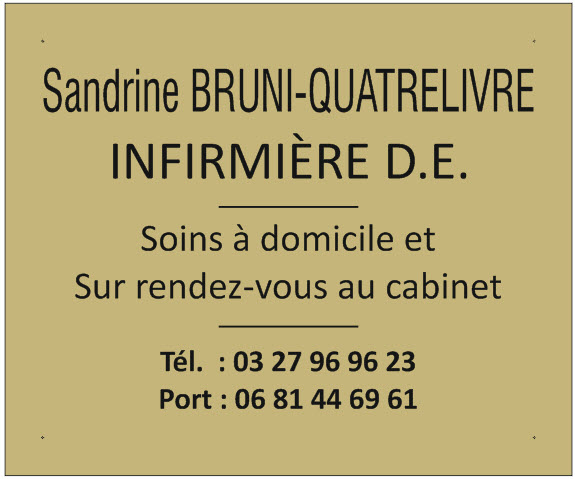 plaque infirmière en plexi or