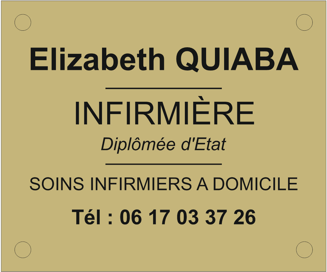 plaque infirmière 300 mm x 200 mm