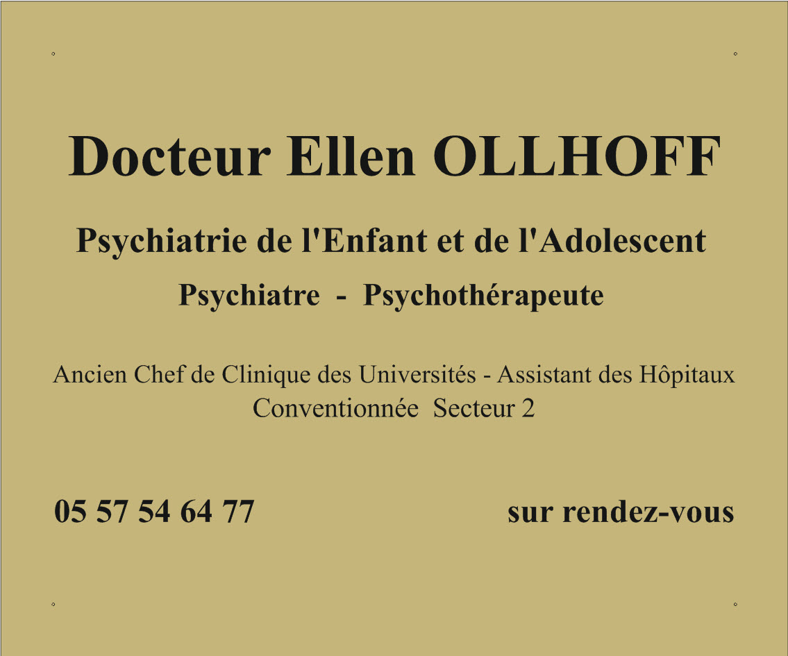 plaque de psychiatre en plexi