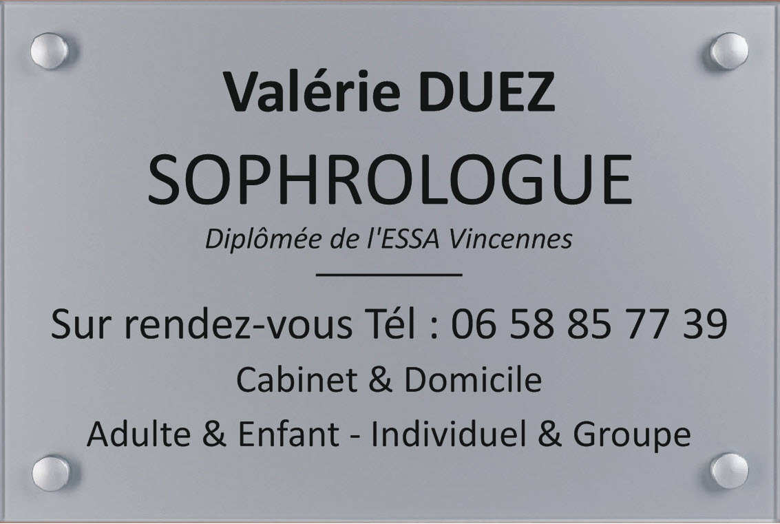 plaque de sophrologue 300 mm x 200 mm