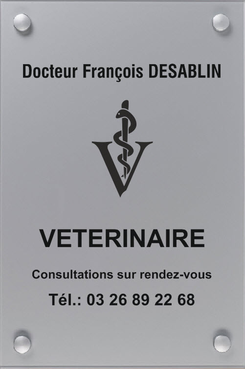 plaque vétérinaire 300 mm x 400 mm