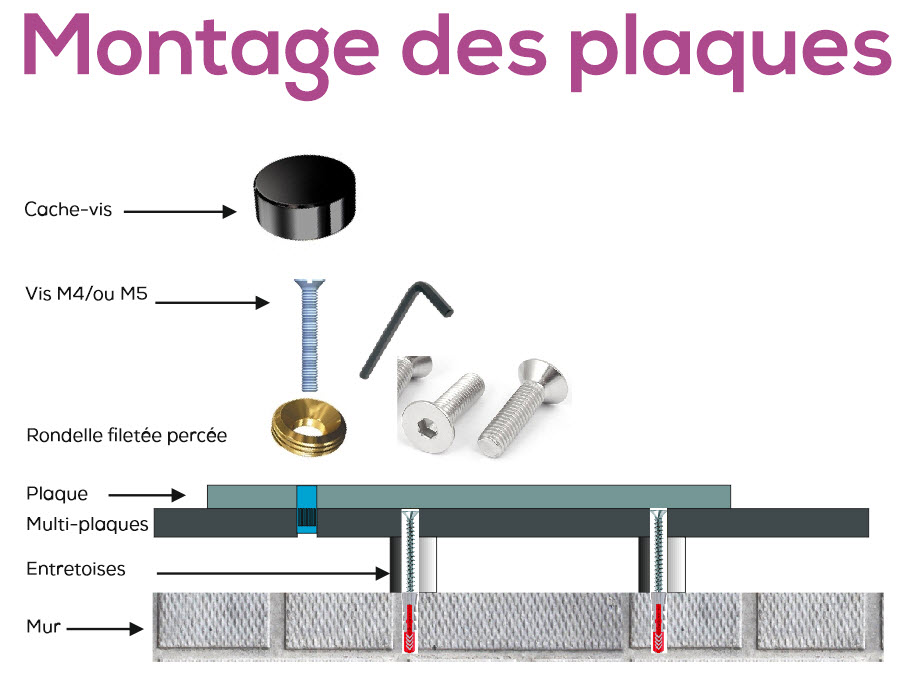 Montage sous plaque et plaque professionnelle