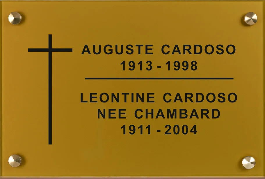 Plaque Funéraire Cadre en Plexiglas