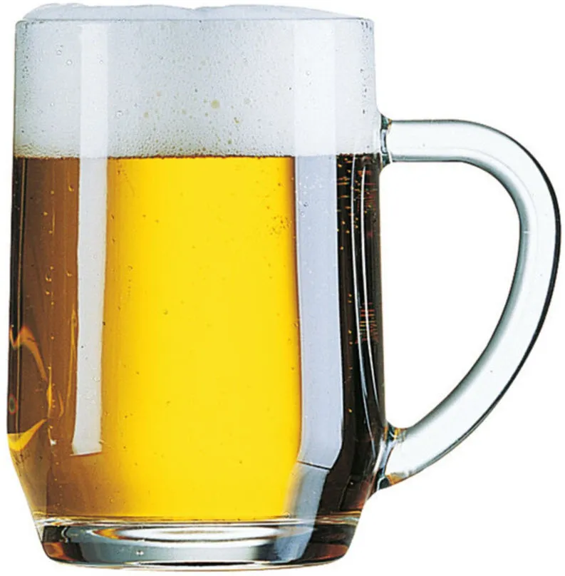 Chope à bière en verre 58 cl gravée