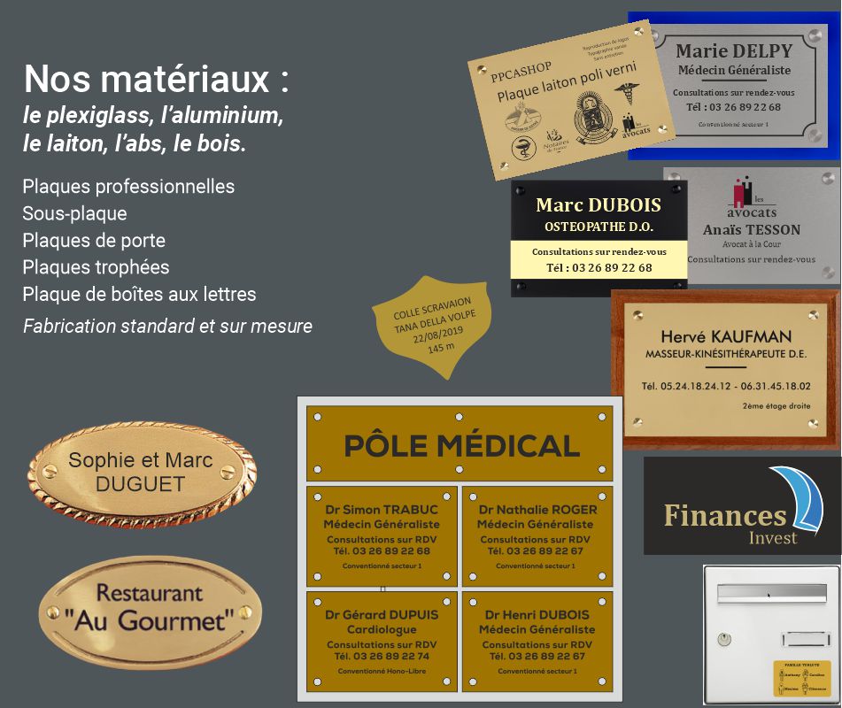 plaque professionnelle