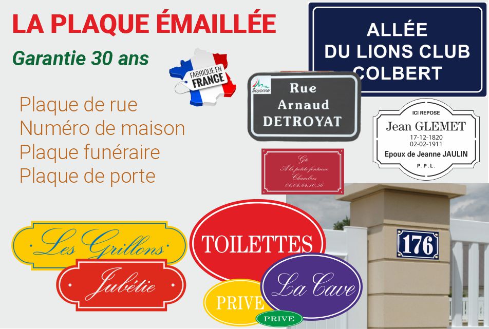 plaques emaillée