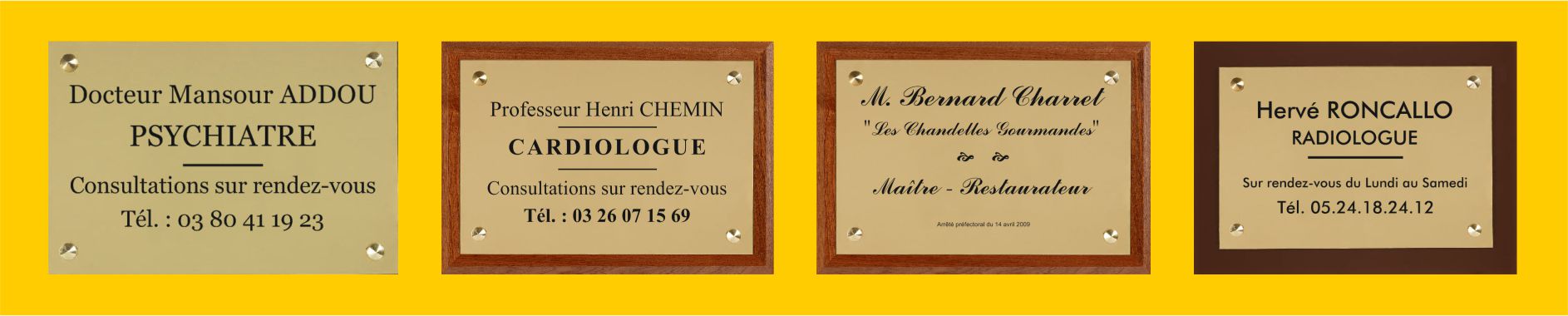 plaques laiton professionnelles
