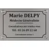 plaque professionnelle aluminium brossé composite