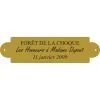 Plaque laiton pour trophee - 76 mm x 20 mm - 3 lignes