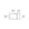 Dimensions des Entretoise murale percée diamètre 13 mm