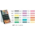 Tombow ABT-18P-5 Dual Brush Pen Lot de 18 Feutres pinceau à deux pointes Couleurs Pastels