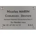 Plaque professionnelle aluminium anodisée