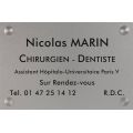 Plaque professionnelle aluminium anodisée