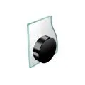 Cache vis aluminium noir 13 mm sur plaque