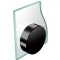 Cache vis aluminium noir 18 mm sur plaque