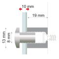 Dimensions des Entretoise fisso mixalu 13 mm