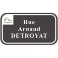 Panneau de rue émaillé angle rond