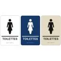 pictogramme braille et relief toilettes dames