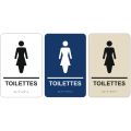 pictogramme braille et relief toilettes dames