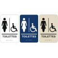 pictogramme braille et relief toilettes dames et handicapés
