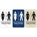 pictogramme braille et relief toilettes dames hommes