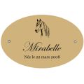 plaque de box pour chevaux ovale