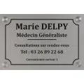 plaque professionnelle aluminium brossé composite