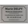 plaque professionnelle aluminium brossé composite
