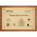 plaque laiton professionnelle vernie