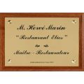 Plaque maitre restaurateur - ppcashop
