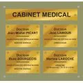 Sous plaque plexi pour plaque professionnelle 4 plaques et bandeau