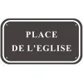 Plaque de rue émaillée angle rond