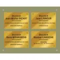 Sous plaque plexi pour plaque professionnelle 4 plaques