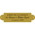 Plaque laiton pour trophee - 76 mm x 20 mm - 3 lignes