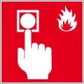 Pictogramme incendie point d'alarme incendie - Norme ISO7010