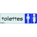 plaque autocollante intérieur durasign "toilettes hommes dames"