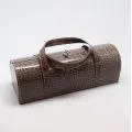 coffret croco taupe