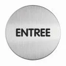 Picto sign en inox rond et rectangulaire avec pictogramme