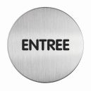 Picto sign en inox rond et rectangulaire avec pictogramme