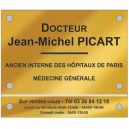 Plaque modulable professionnelle, le choix idéal pour mentionner des horaires et jours de consultations.