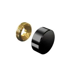 Cache vis aluminium noir 13 mm