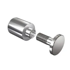 Entretoise murale inox percée - 18 mm - longueur 22 mm