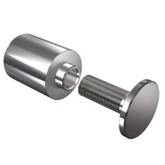 Entretoise murale inox percée - 24 mm - longueur 30 mm