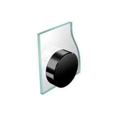 Cache vis aluminium noir 13 mm sur plaque