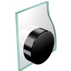 Cache vis aluminium noir 18 mm sur plaque
