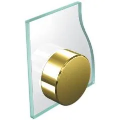 Cache vis aluminium doré 18 mm sur plaque