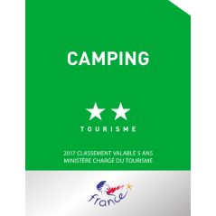 panonceau terrain de camping tourisme - 2 étoiles
