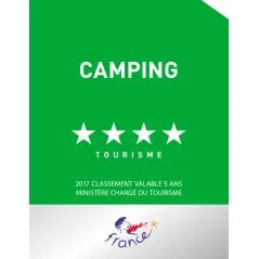 panonceau terrain de camping tourisme - 4 étoiles