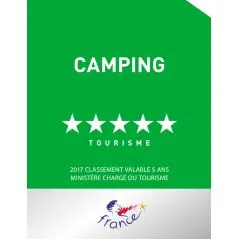 panonceau terrain de camping tourisme - 5 étoiles