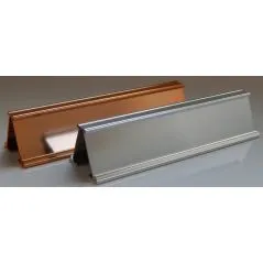 chevalet de bureau aluminium double face - 153 mm x 40 mm - argent-1